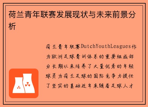 荷兰青年联赛发展现状与未来前景分析 荷兰青年联赛发展现状与未来前景分析